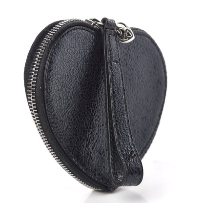 Gucci Crackled Calfskin Heart Coin Purse Navy 4 of 8