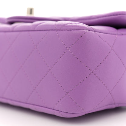 Chanel Lambskin Quilted Mini Rectangular Flap Purple 10 of 11
