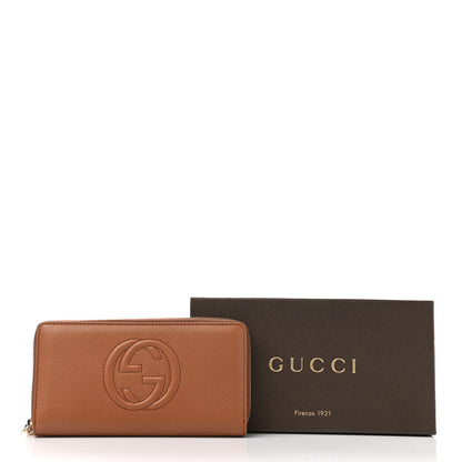 Gucci Cellarius Calfskin Soho Zip Around Wallet Dusty Blush 8 of 8