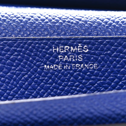 Hermes Epsom Bearn Gusset Wallet Bleu Electrique 6 of 7