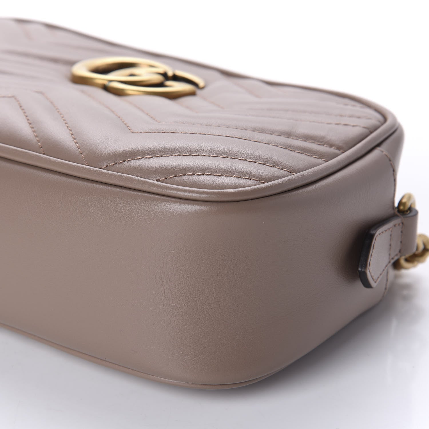 Gucci Calfskin Matelasse Small GG Marmont Chain Shoulder Bag Porcelain Rose 7 of 10