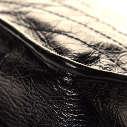 Saint Laurent Crinkled Calfskin Matelasse Monogram Medium Niki Chain Satchel Black 21 of 25