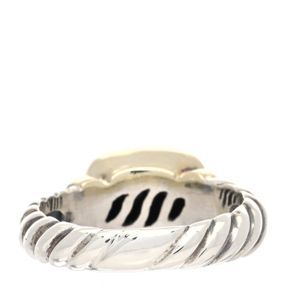 David Yurman Sterling Silver 14K Yellow Gold Black Onyx 10mm Noblesse Ring 57 8 3 of 5