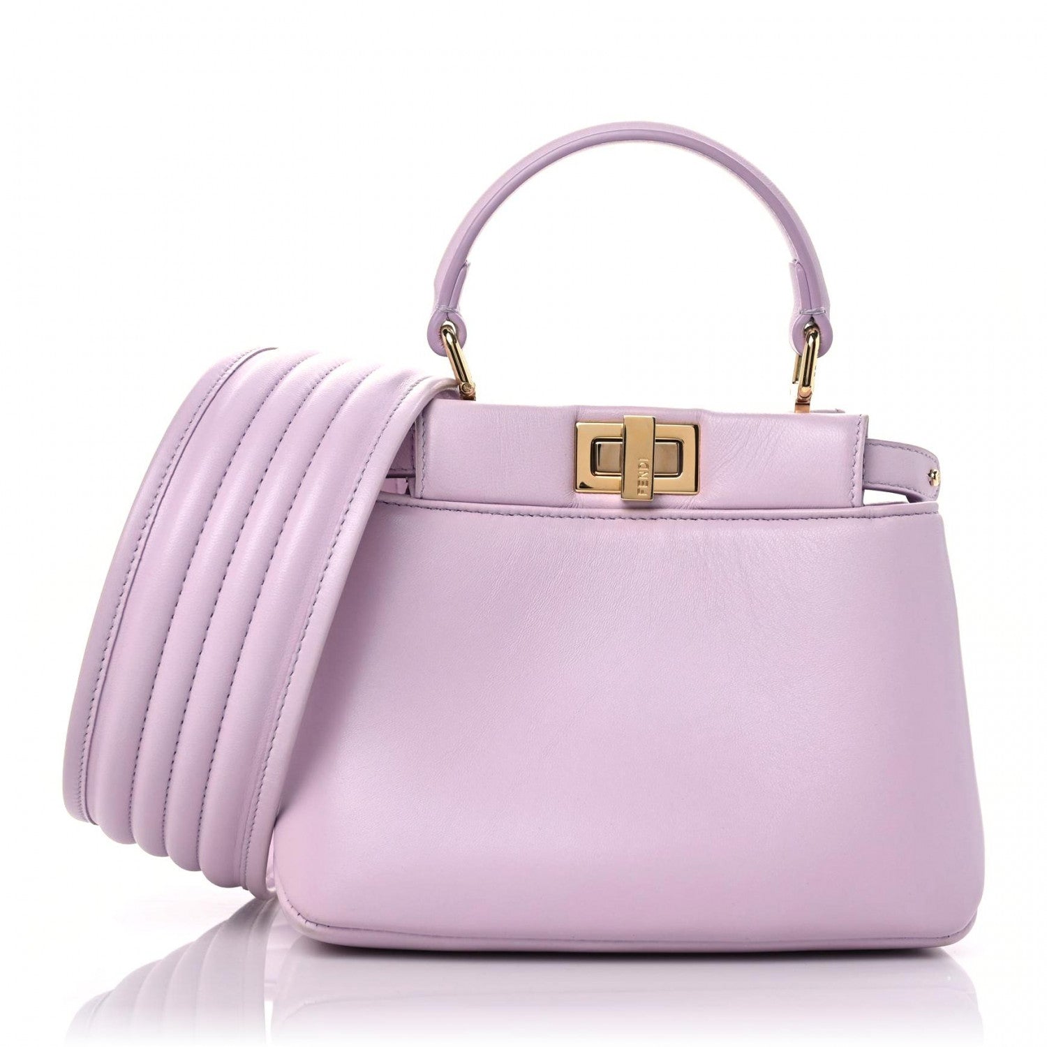 Fendi Nappa Apolo XS Peekaboo Iconic Satchel Anemone 1 of 12
