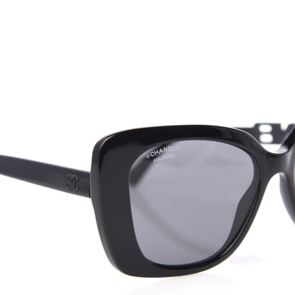 Chanel Acetate Strass Polarized Square Sunglasses 5422-B Black 7 of 8