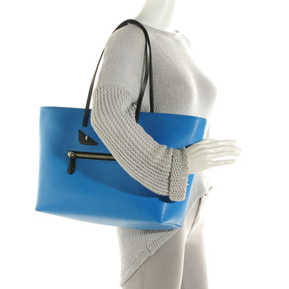 Fendi Vitello Elite Cuoio Monster Buggies Medium Roll Tote Blue Royal Black 2 of 9