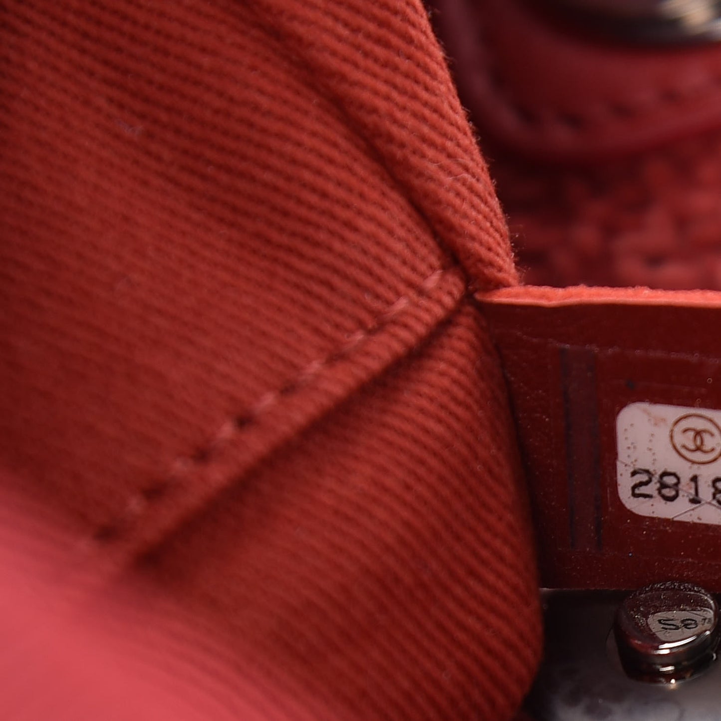 Lurex Boucle Mini Deauville Tote Red
