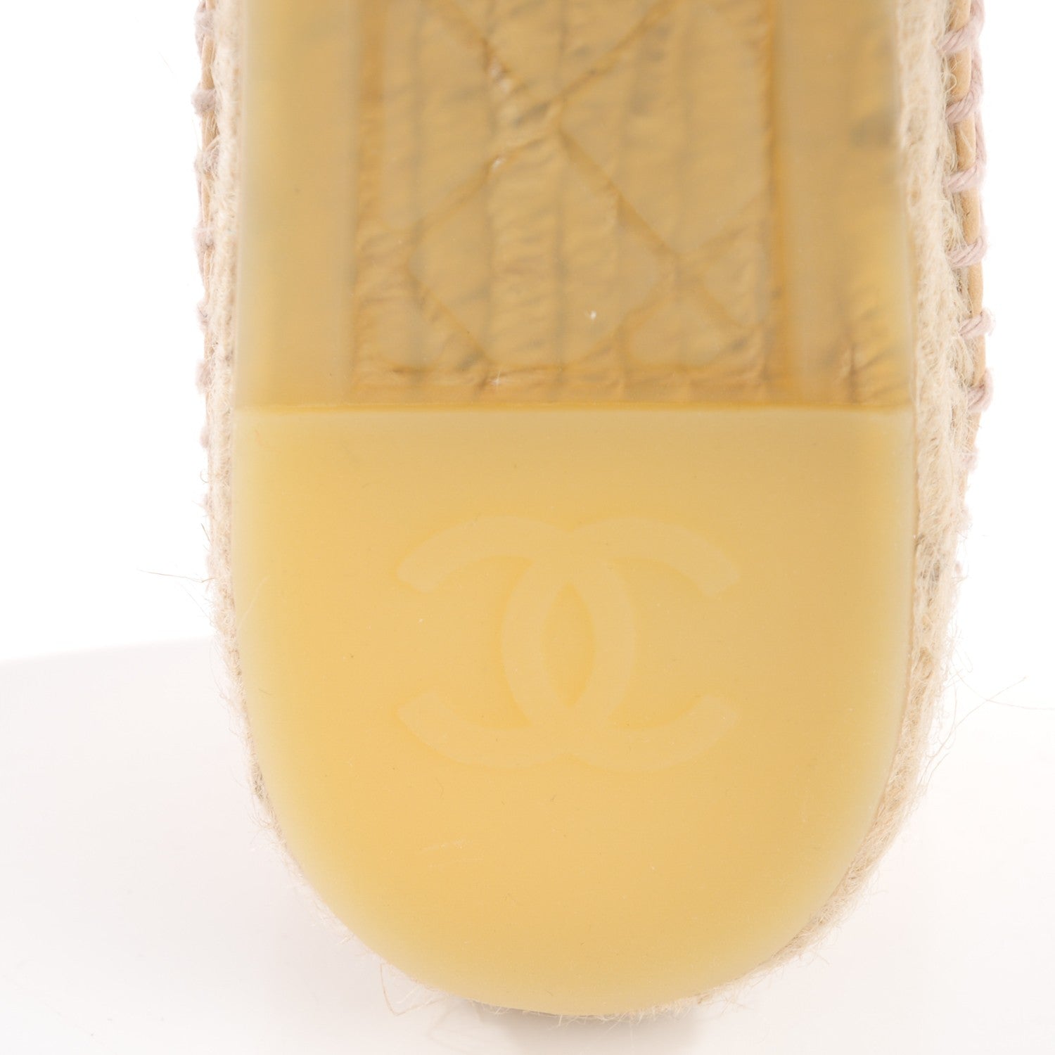 Chanel Lambskin CC Espadrilles 39 Beige Black 7 of 11