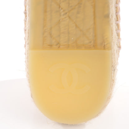 Chanel Lambskin CC Espadrilles 39 Beige Black 7 of 11