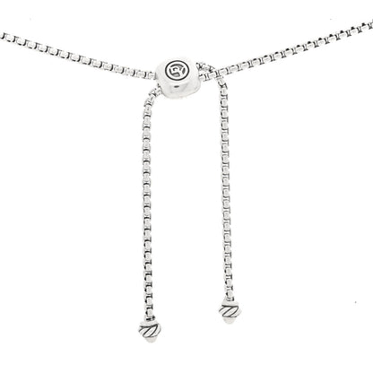 David Yurman Sterling Silver 1.7mm Box Chain Slider Necklace 36" 4 of 5