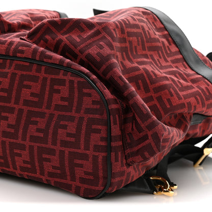 Fendi Recycled Fabric Jacquard Vitello Grace FF 1974 Large Fendi Strike Backpack Rosso Marlboro Black 10 of 10