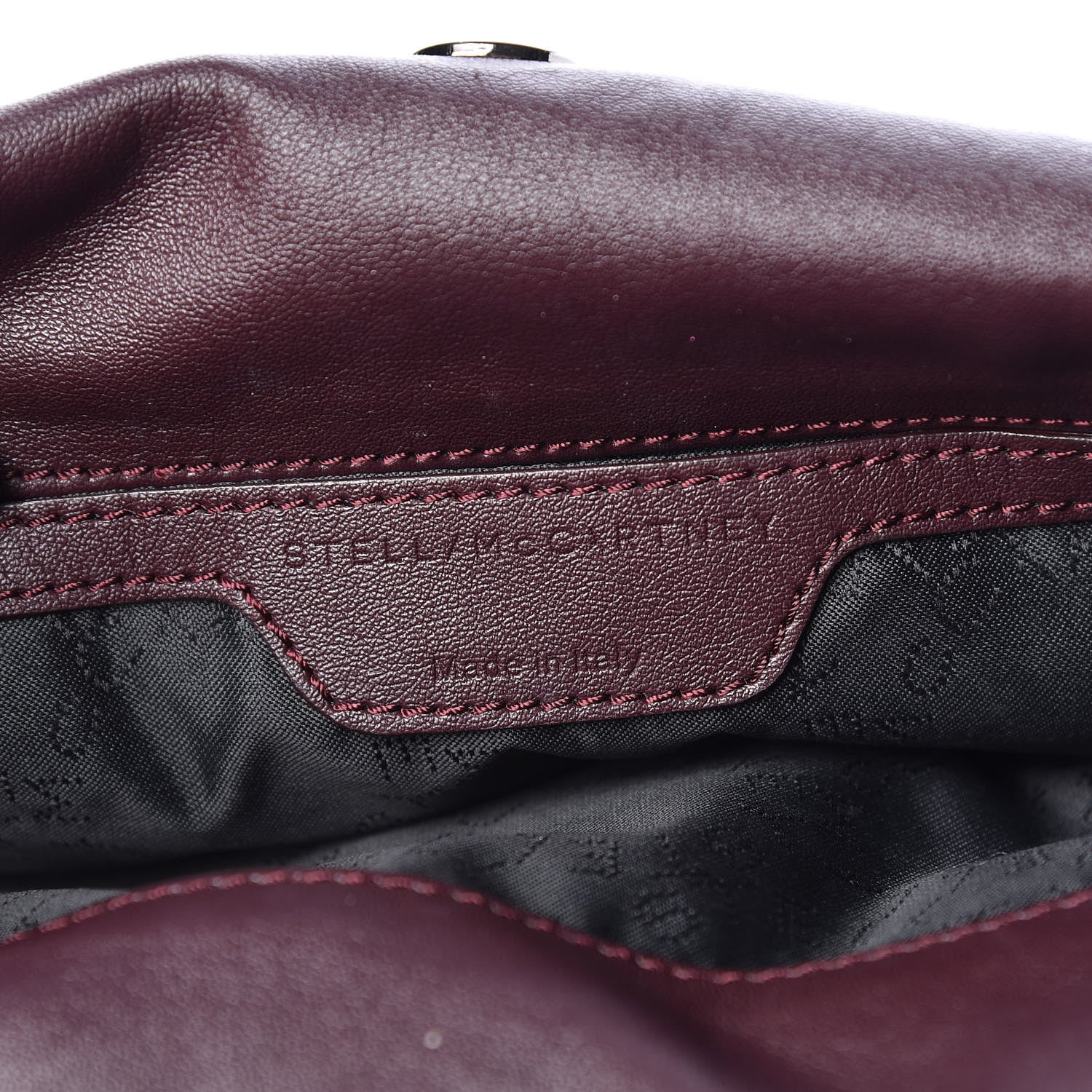 Stella McCartney Alter Nappa Embossed Mini Star Falabella Tote Burgundy 8 of 10