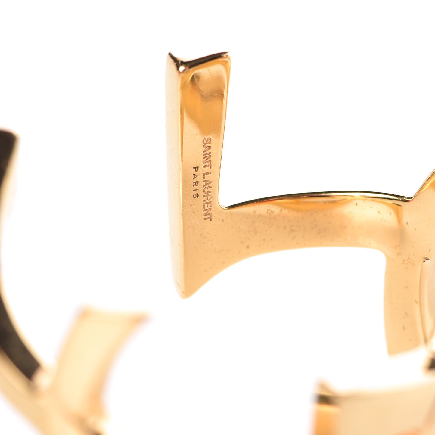 Brass Monogram Medium Cuff Bracelet Gold