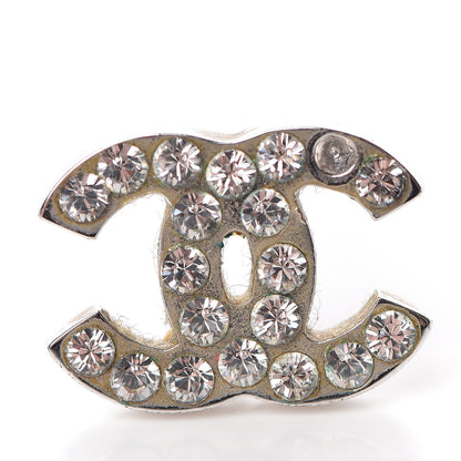 Chanel Crystal Mini Timeless CC Earrings Silver 3 of 6