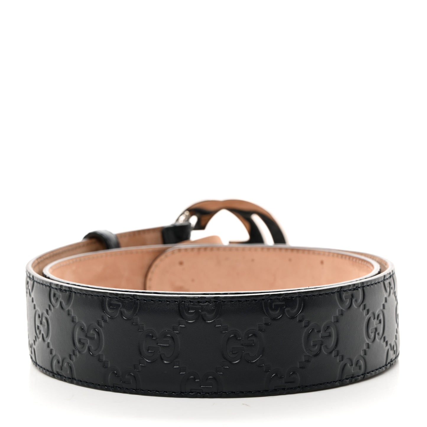 Guccissima Signature Interlocking G 40mm Belt 90 36 Black Navy