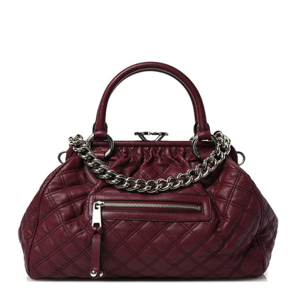 Marc Jacobs Calfskin Quilted Stam Bag Cherry 1 of 10