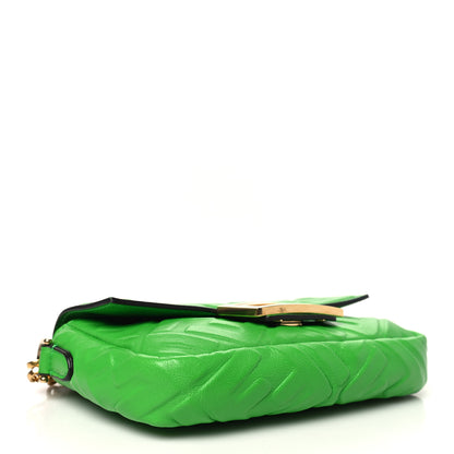 Fendi Nappa FF 1974 Embossed Mini Baguette Tomatillo 4 of 10