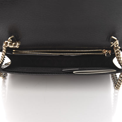 Gucci Dollar Calfskin Interlocking G Chain Wallet Black 5 of 10