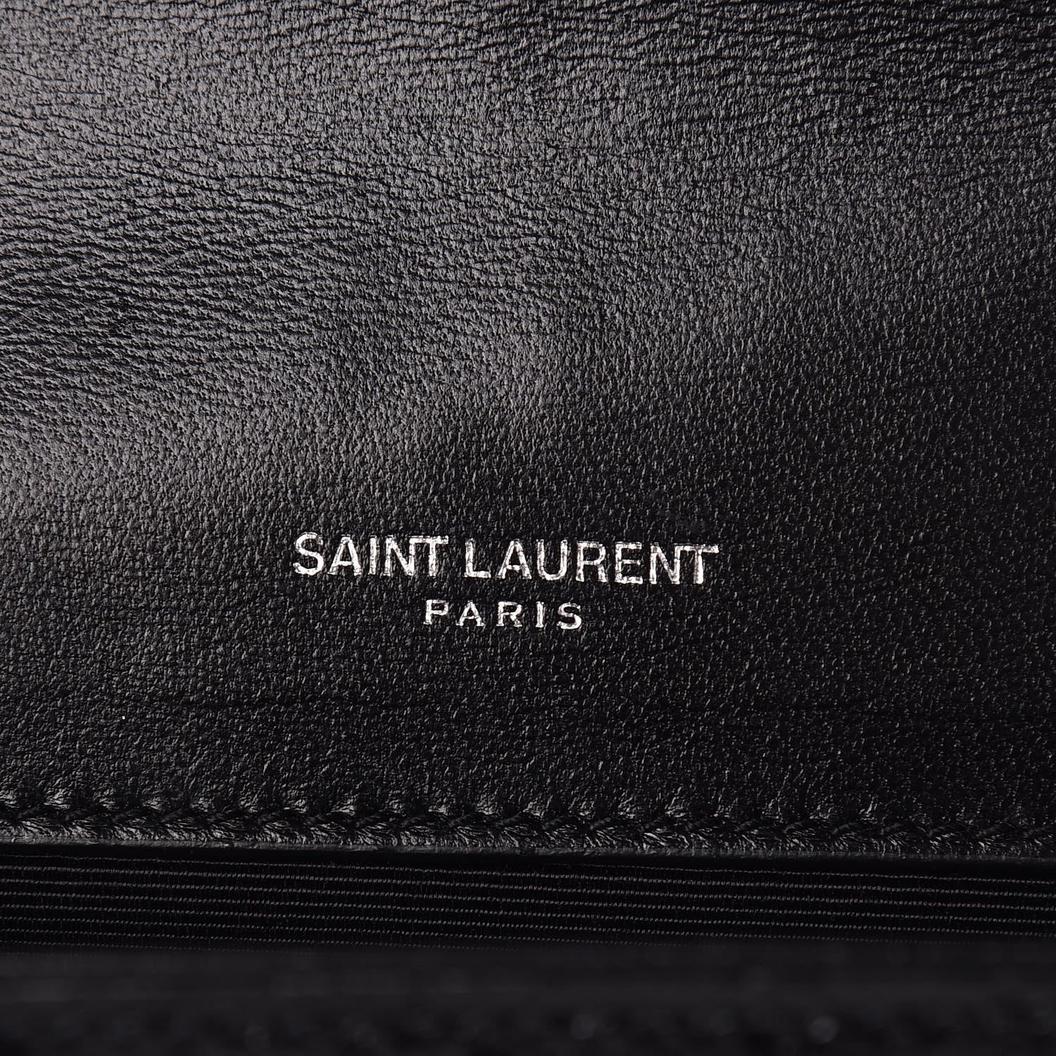 Saint Laurent Ostrich Calfskin Embossed Small Monogram Kate Satchel Black 12 of 14