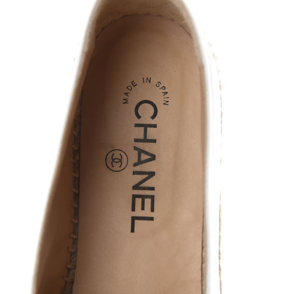 Chanel Patent CC Espadrilles 41 White Black 5 of 7