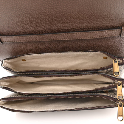 Gucci GG Supreme Monogram Web Ophidia Flap Messenger Bag Beige New Acero 5 of 10