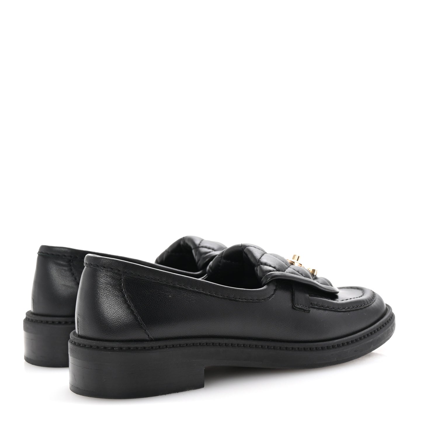 Lambskin Quilted CC Turnlock Loafers 35.5 Black