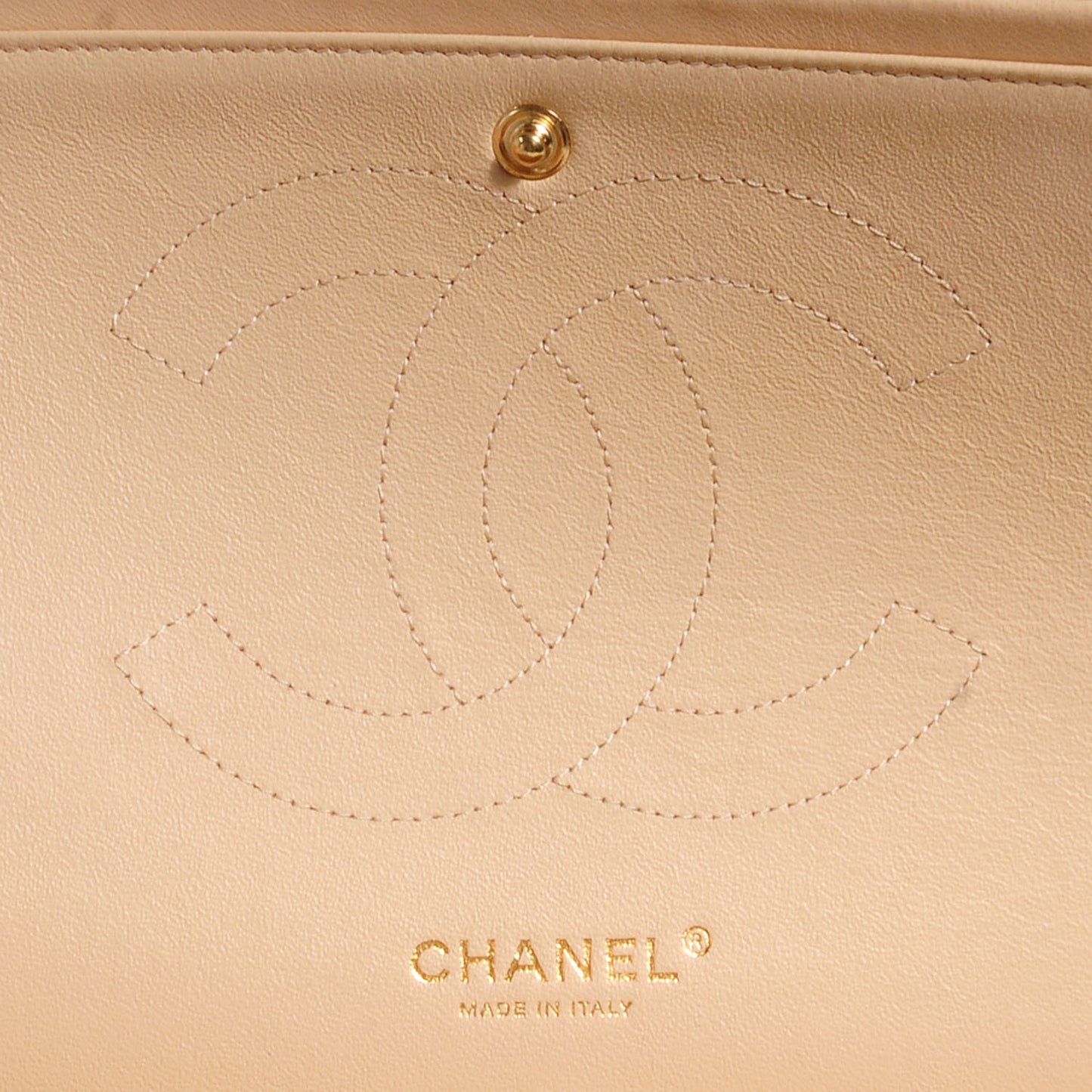 Lambskin Jumbo Double Flap Beige Clair