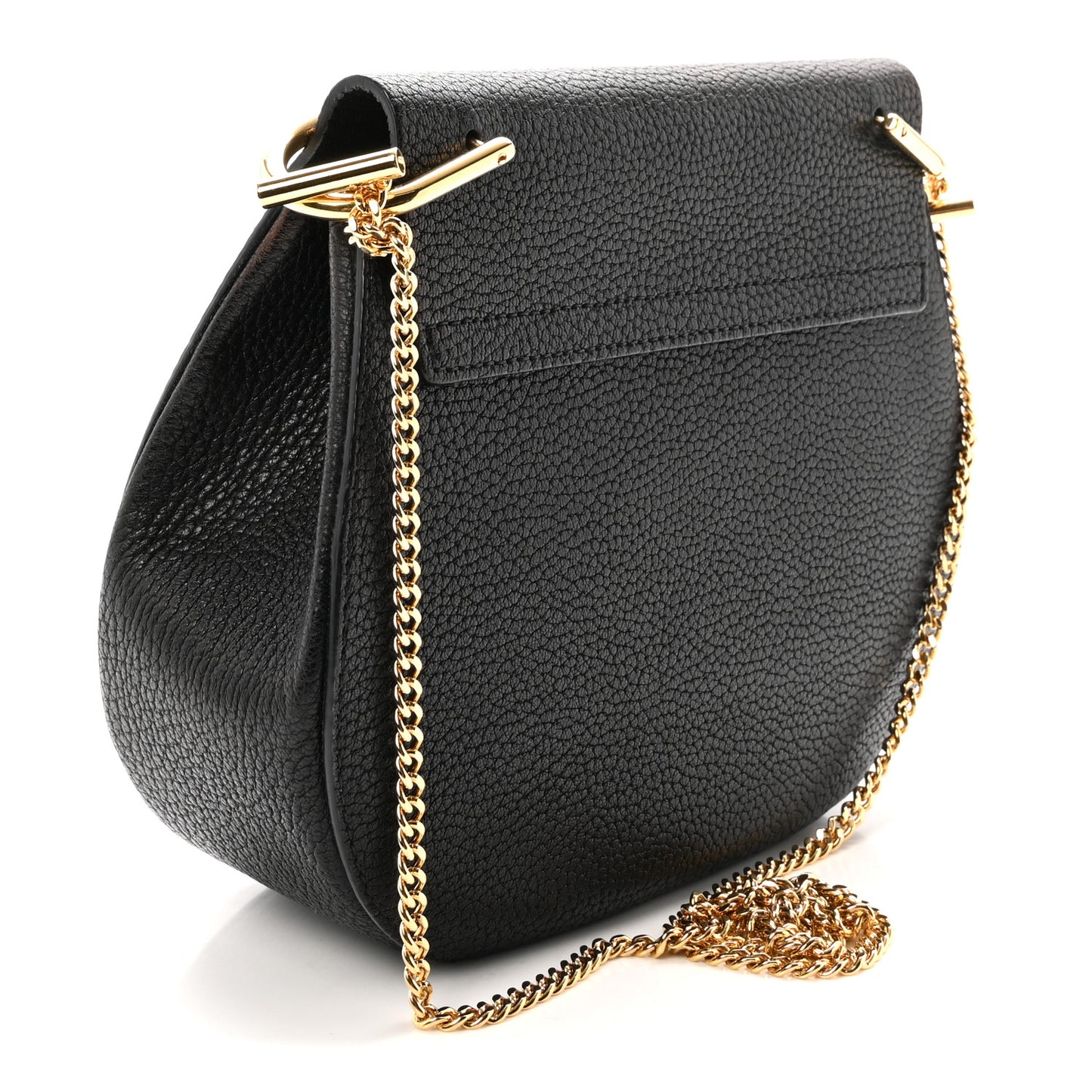 Grained Lambskin Drew Shoulder Bag Black