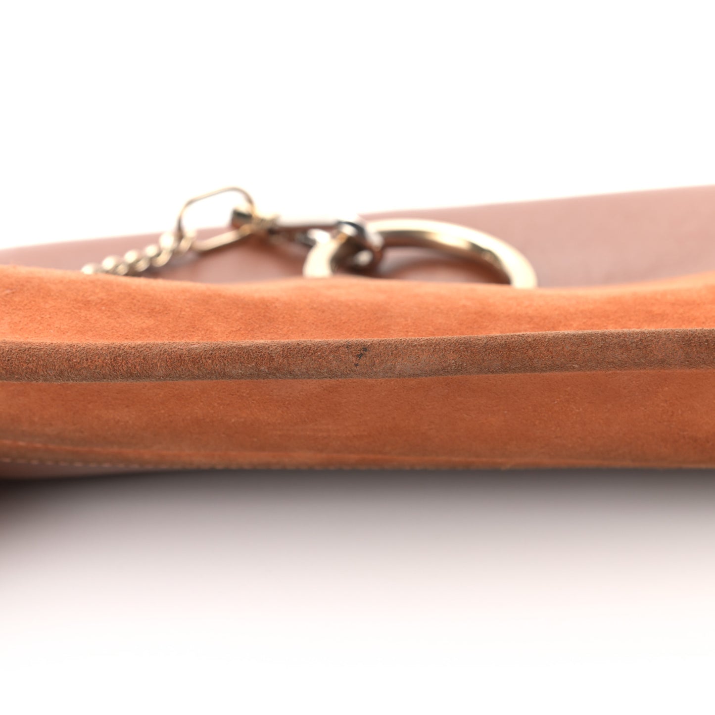 Suede Calfskin Medium Faye Shoulder Bag Tobacco