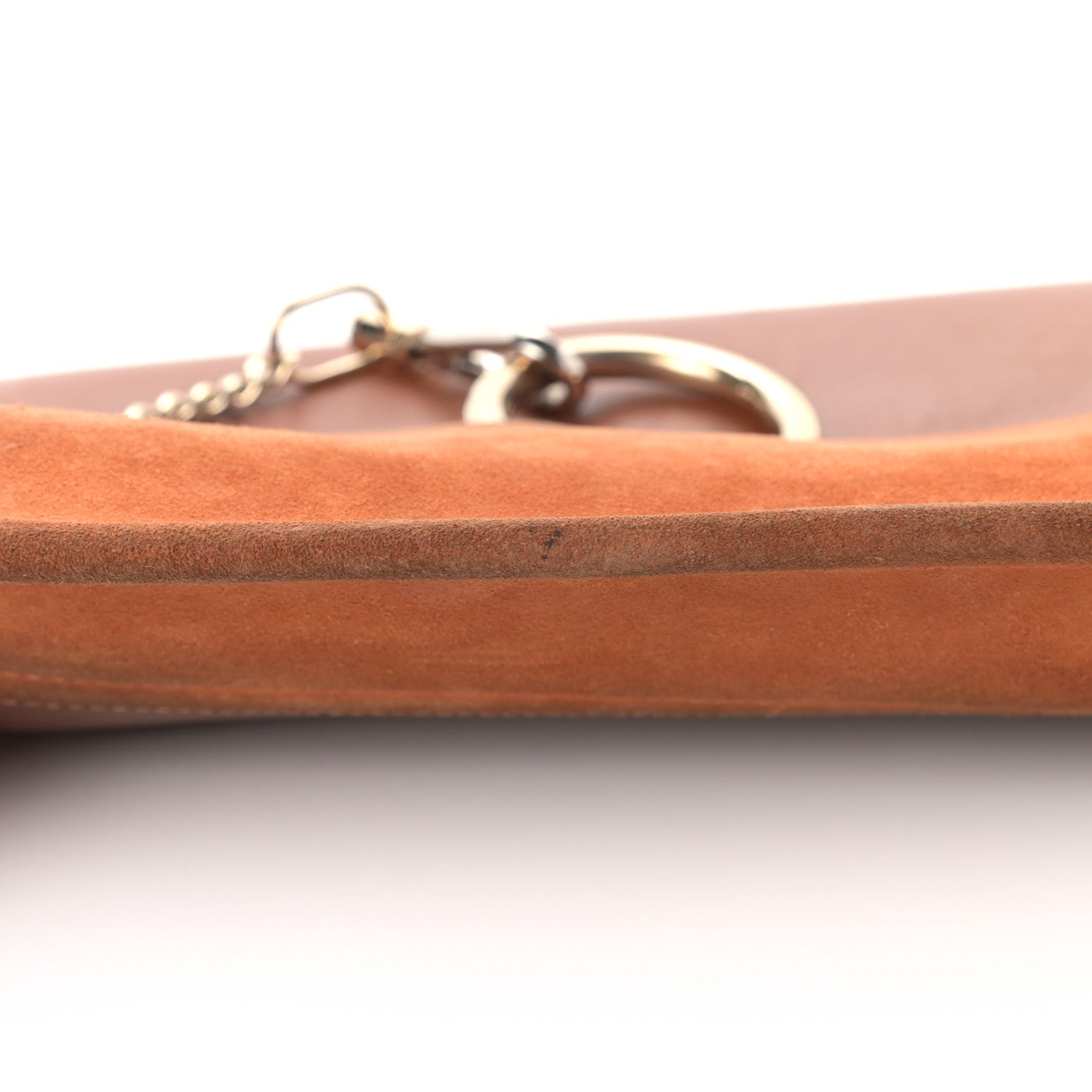 Chloe Suede Calfskin Medium Faye Shoulder Bag Tobacco 14 of 16