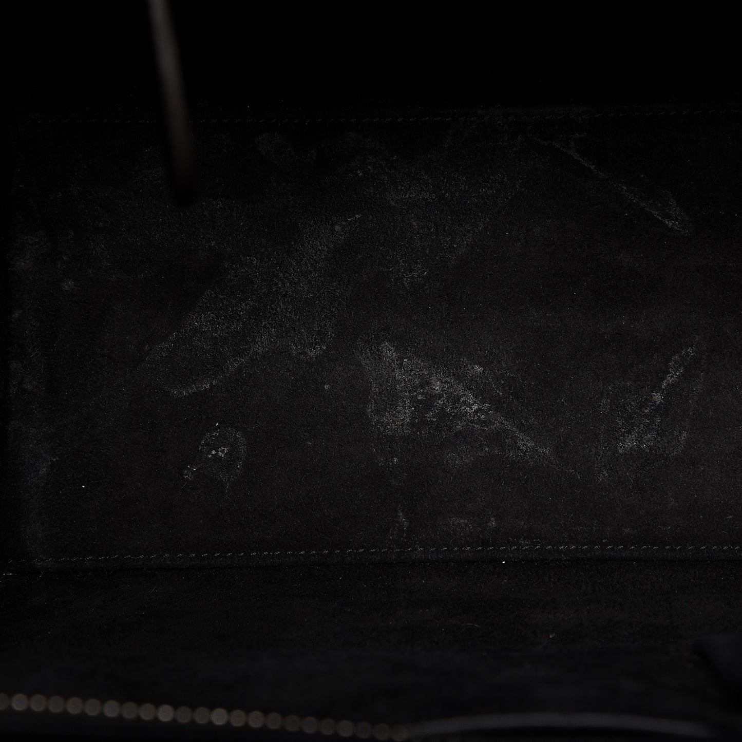 Drummed Calfskin Micro Luggage Black