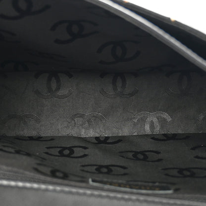 Chanel Calfskin Quilted Wild Stitch Large Top Handle Flap Black 5 of 16