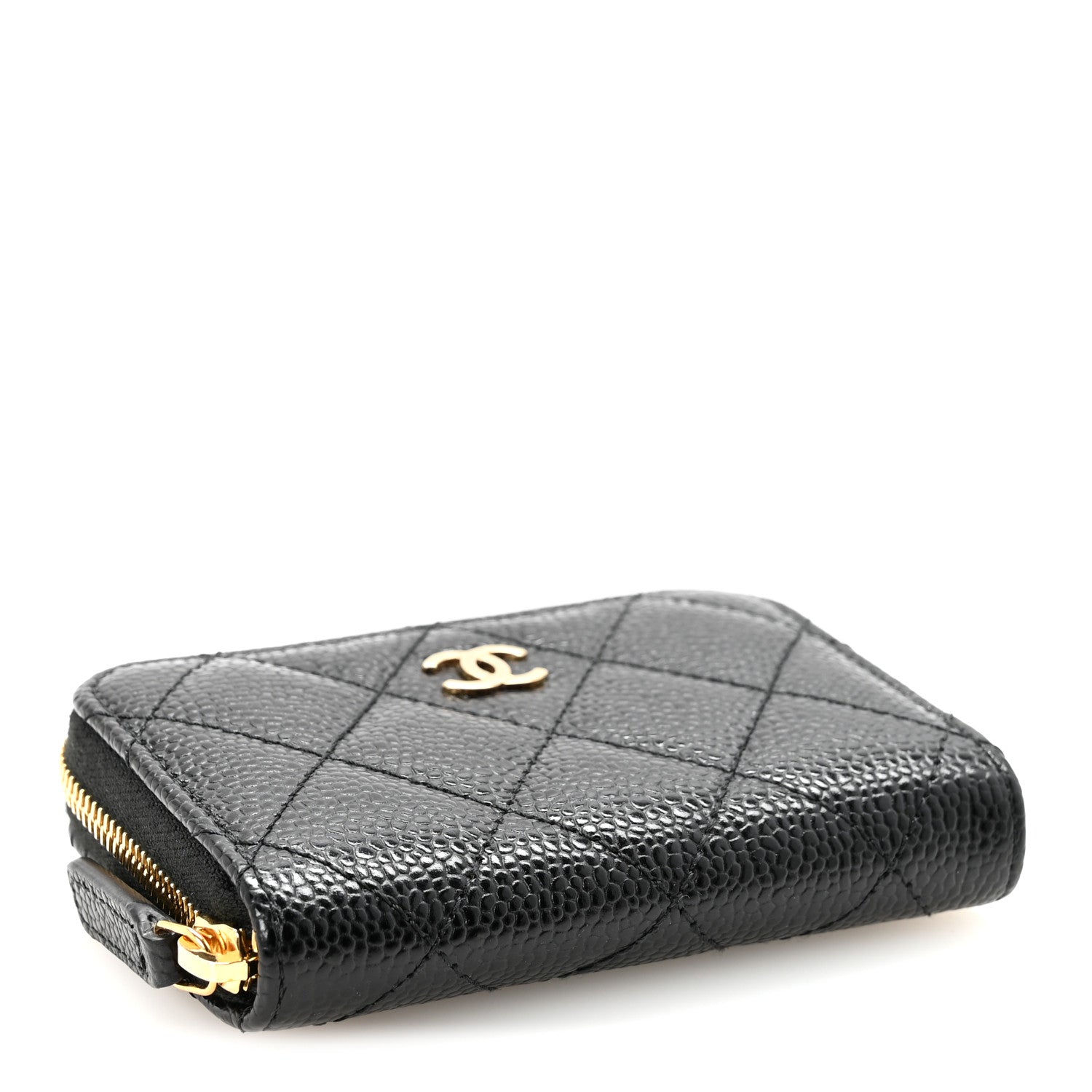Chanel Caviar Quilted Zip Coin Purse Black 4 of 8