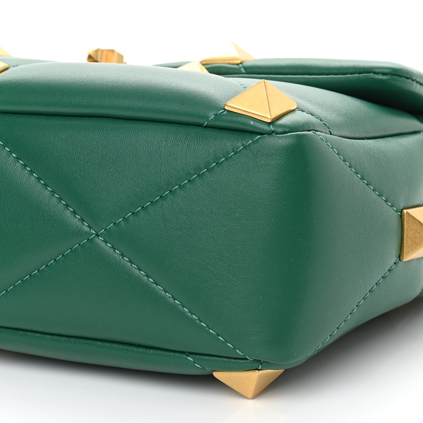 Nappa Large Roman Stud Shoulder Bag Jungle
