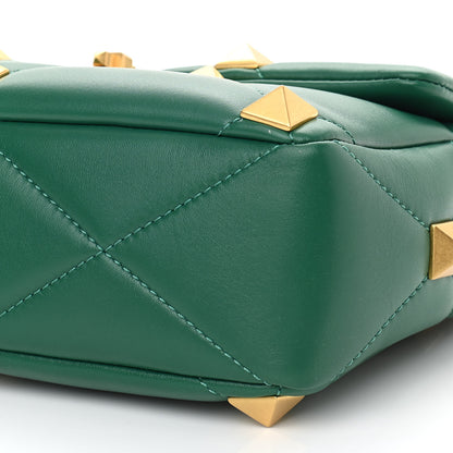 Valentino Garavani Nappa Large Roman Stud Shoulder Bag Jungle 9 of 9