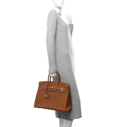Hermes Togo BIRKIN 35 Gold 2 of 12