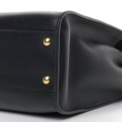 Fendi Vitello Seta Shiny Nappa Medium Peekaboo Iconic Satchel Black 9 of 9