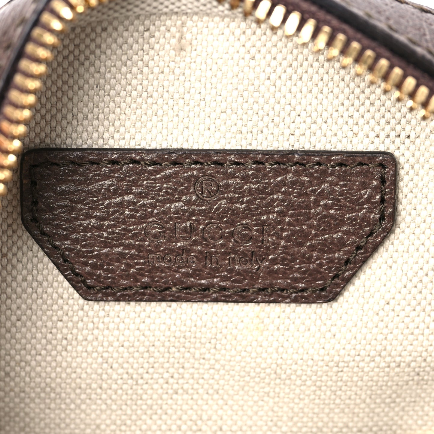 GG Supreme Monogram Equestrian Web Mini Ophidia Round Shoulder Bag Brown