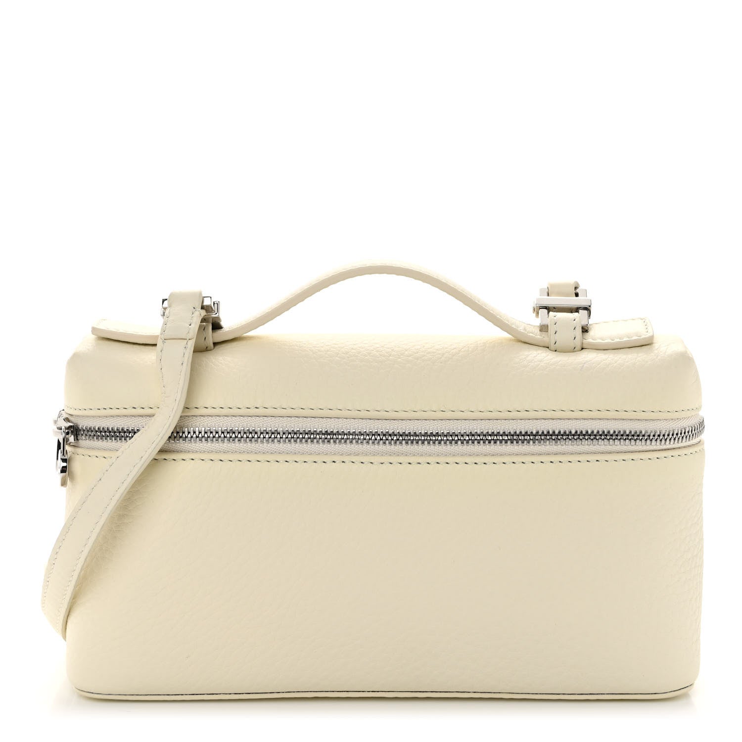 Loro Piana Grained Calfskin L19 Extra Pocket Pouch Whisper White 1 of 10