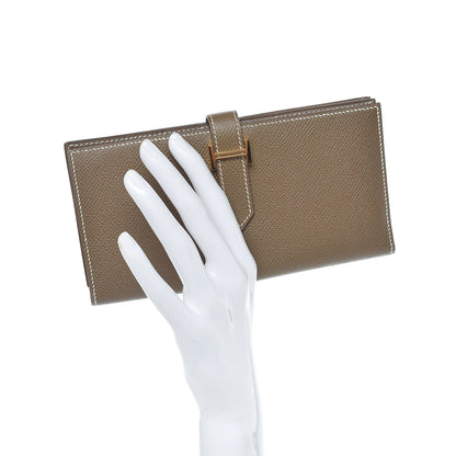 Hermes Epsom Bearn Gusset Wallet Etoupe 2 of 7
