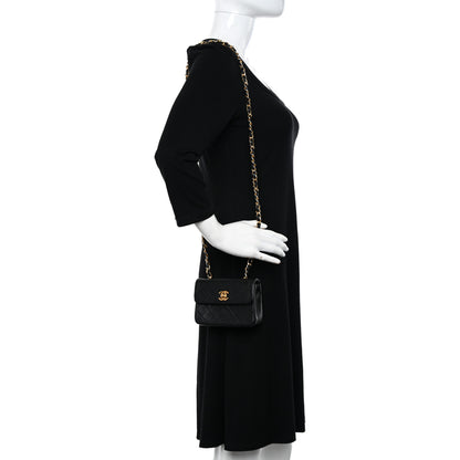 Chanel Lambskin Quilted Extra Mini Flap Black 2 of 12