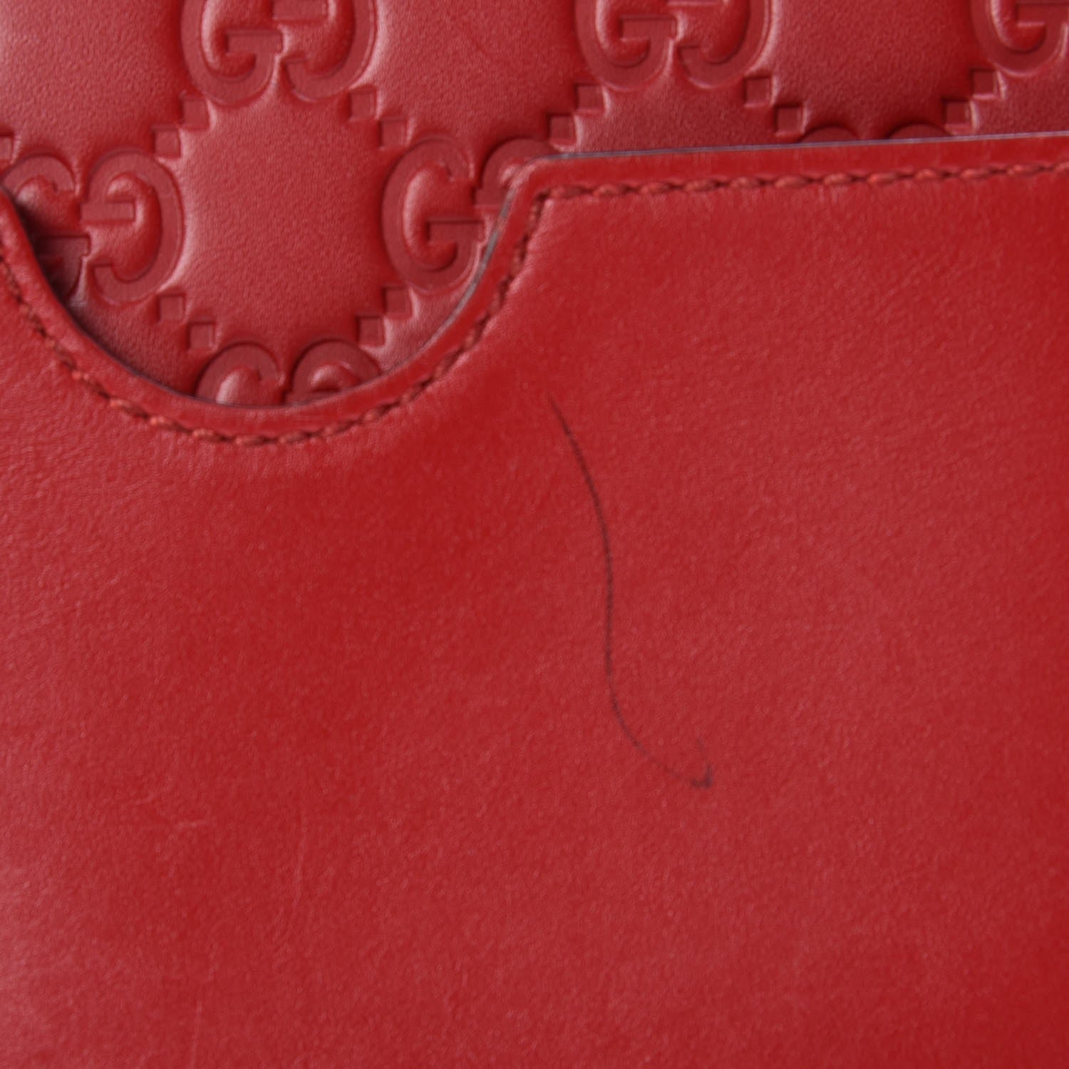 Gucci Guccissima Medium Padlock Shoulder Bag Hibiscus Red 12 of 15