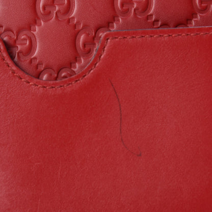 Gucci Guccissima Medium Padlock Shoulder Bag Hibiscus Red 12 of 15