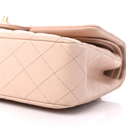 Chanel Caviar Quilted Medium Double Flap Light Beige 9 of 10