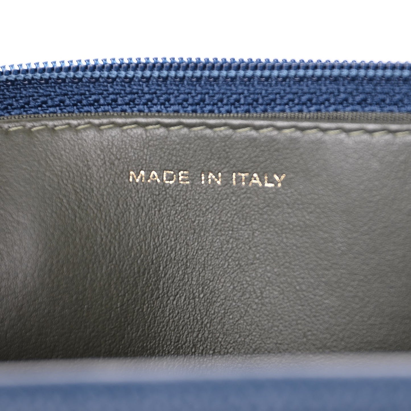 Caviar Quilted Boy Wallet On Chain WOC Dark Blue