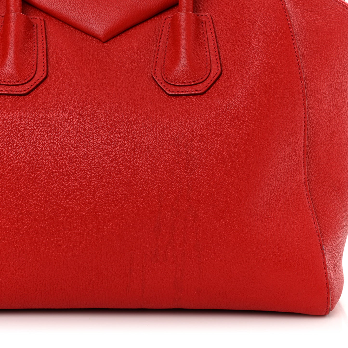 Sugar Goatskin Medium Antigona Red
