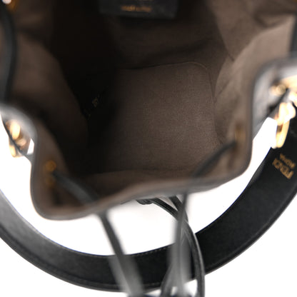 Fendi Vitello Liberty F is Fendi Bi-Color FF 1974 Embossed Mini Mon Tresor Bucket Bag Maya Black 5 of 11