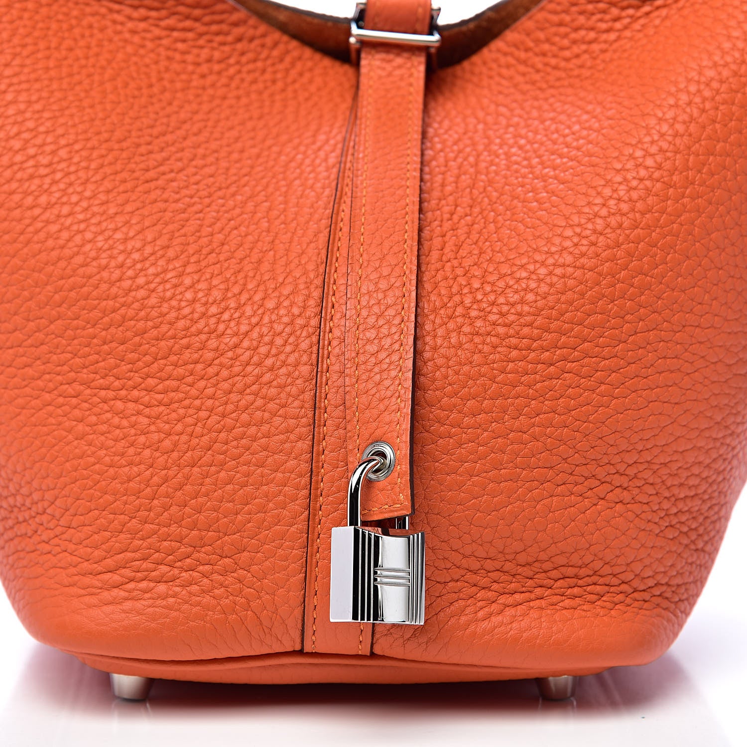 Hermes Taurillon Clemence Picotin Lock 18 PM Orange 10 of 11