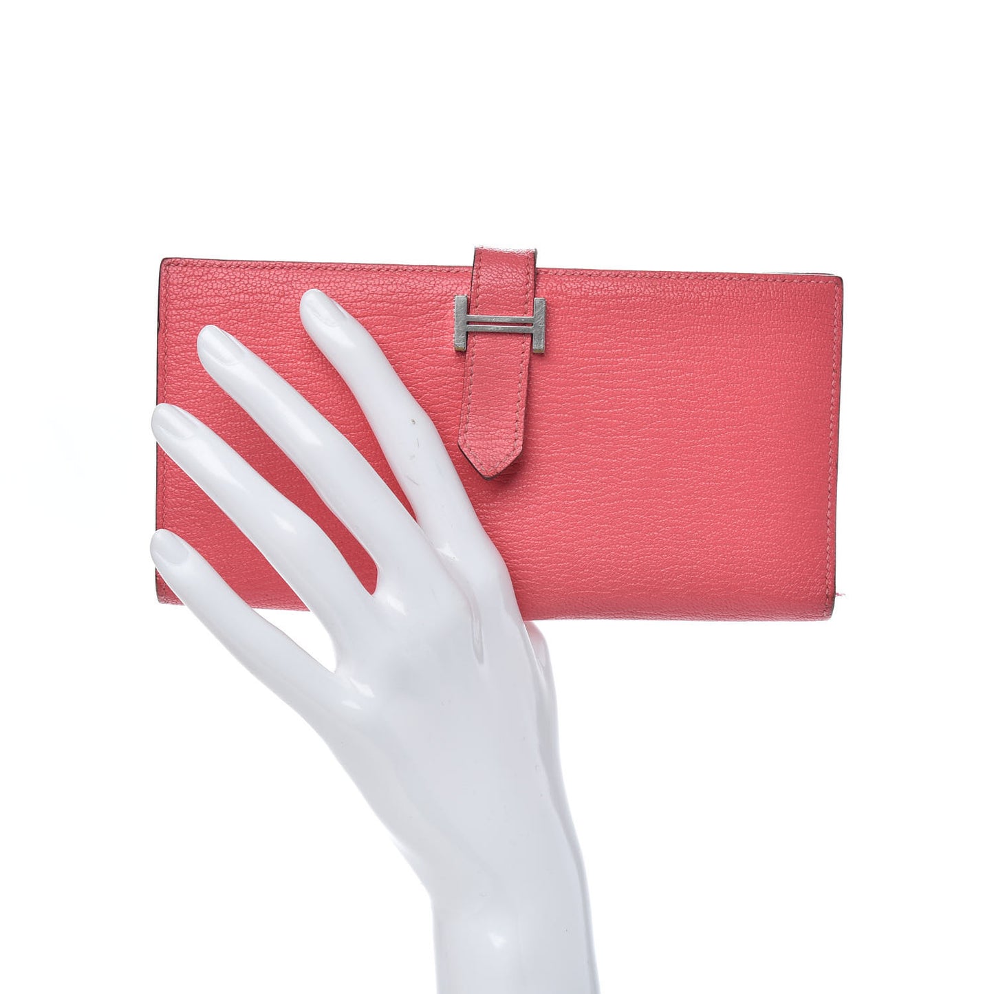 Chevre Mysore Bearn Gusset Wallet Rose Azalee