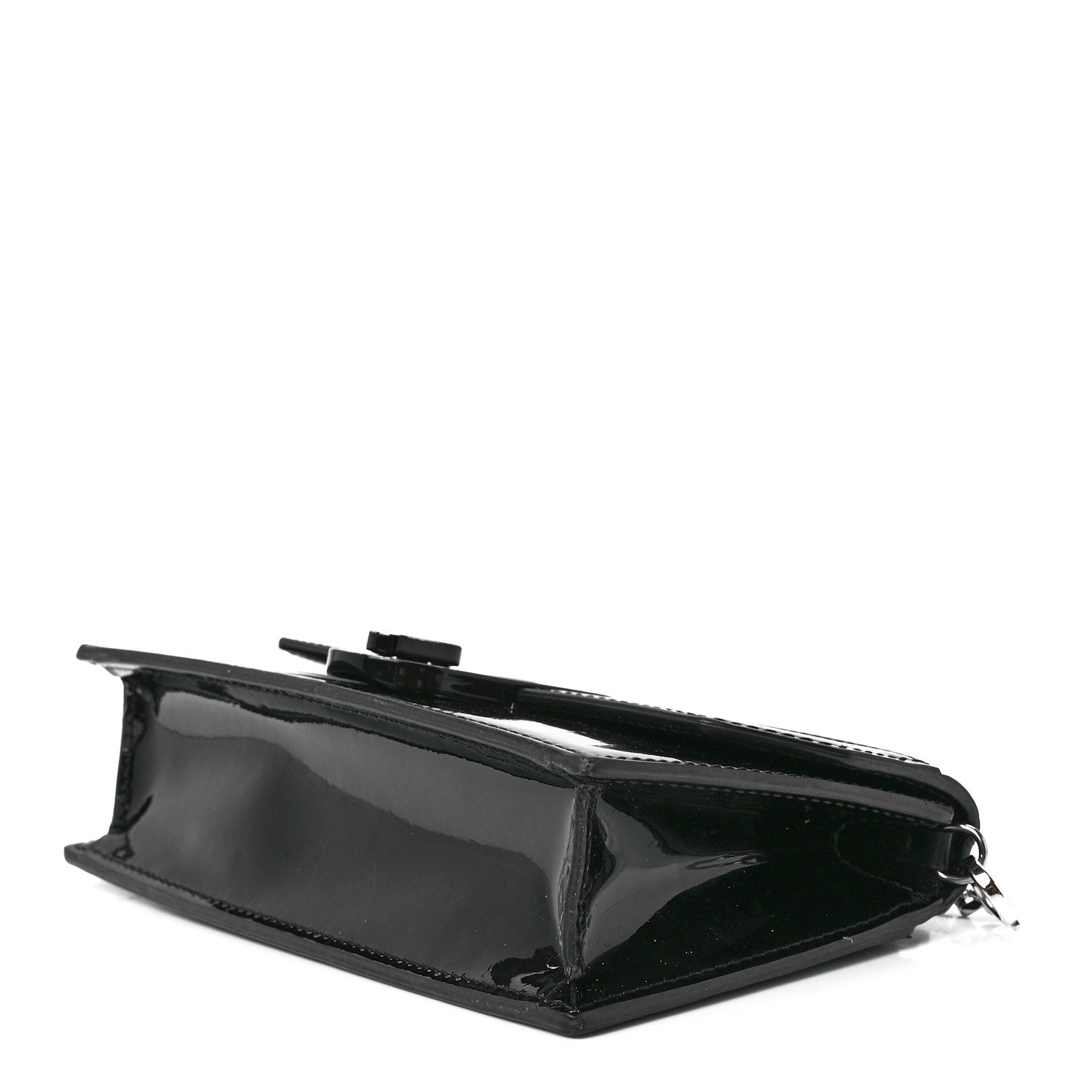 Christian Louboutin Patent Calfskin Mini Elisa Baguette Black 9 of 11
